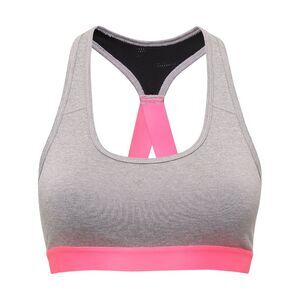 TriDri Womens/Ladies Performance Sports Bra (Medium Impact) / Silver Melange